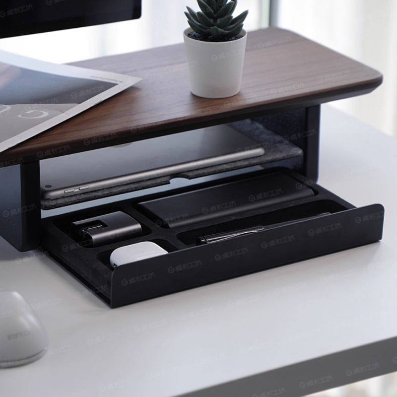 Setup Desk Monitor - Rak Monitor dengan Laci Penyimpanan, Organizer
