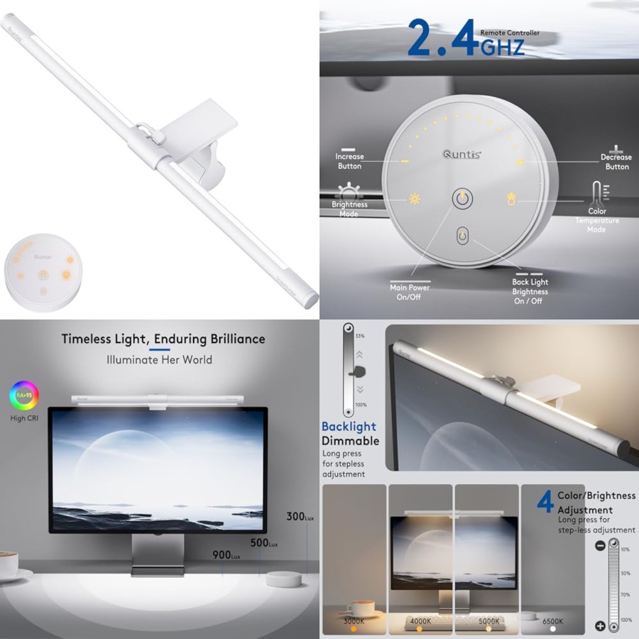 Setup Desk Monitor - Lampu Meja Monitor dengan Remote, Ramah