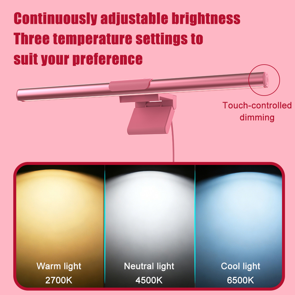 Setup Desk Monitor - Lampu LED Pink untuk Monitor, Lampu