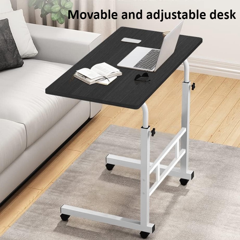 Desk Setup For Laptop - Meja samping tempat tidur, dengan roda
