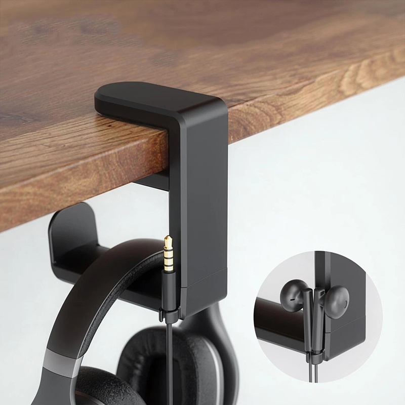 Desk Setup Table - Desktop Universal 360 ° Penyangga Headphone