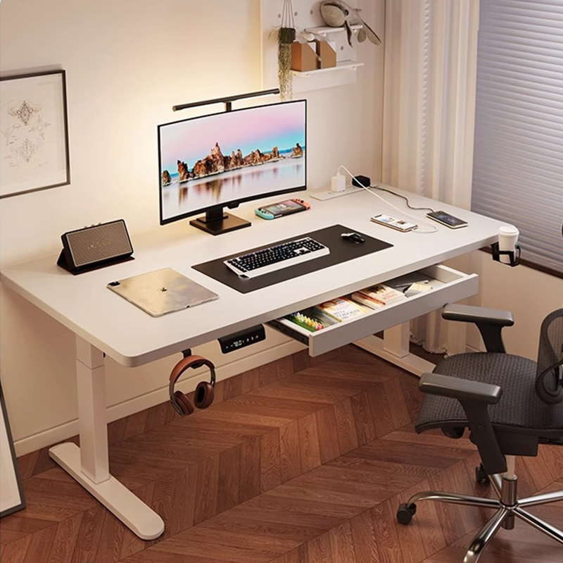 Setup Desk Monitor - Meja Kerja Elektrik Modern Berbahan Besi