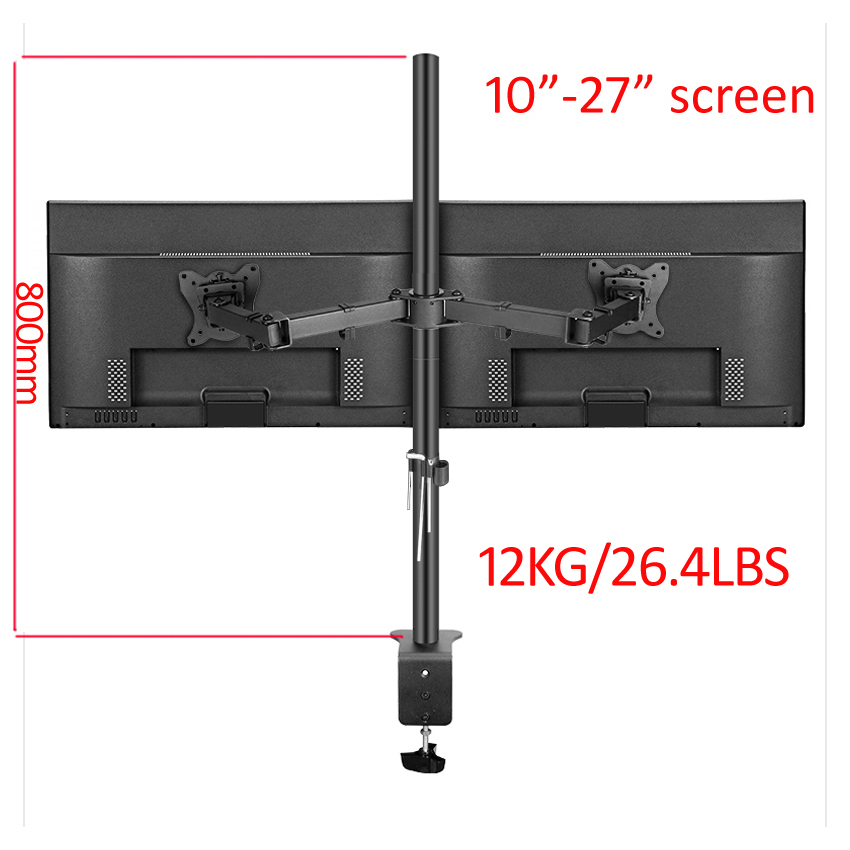 Desk Setup Monitor Arm - T902-280 Dudukan Monitor Ganda Putar 360