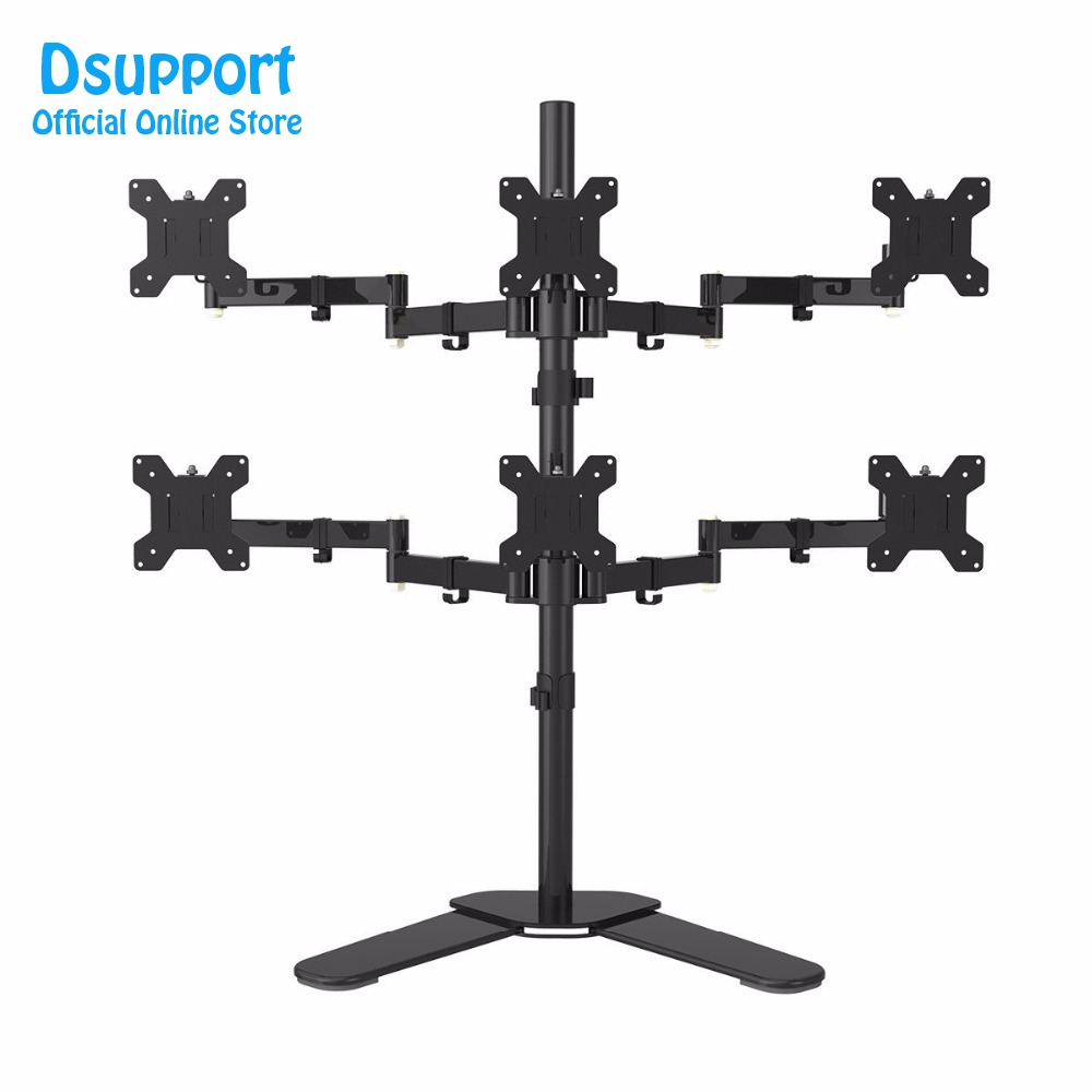 Desk Setup Monitor Arm - Penyangga Monitor LCD LED Enam Lengan