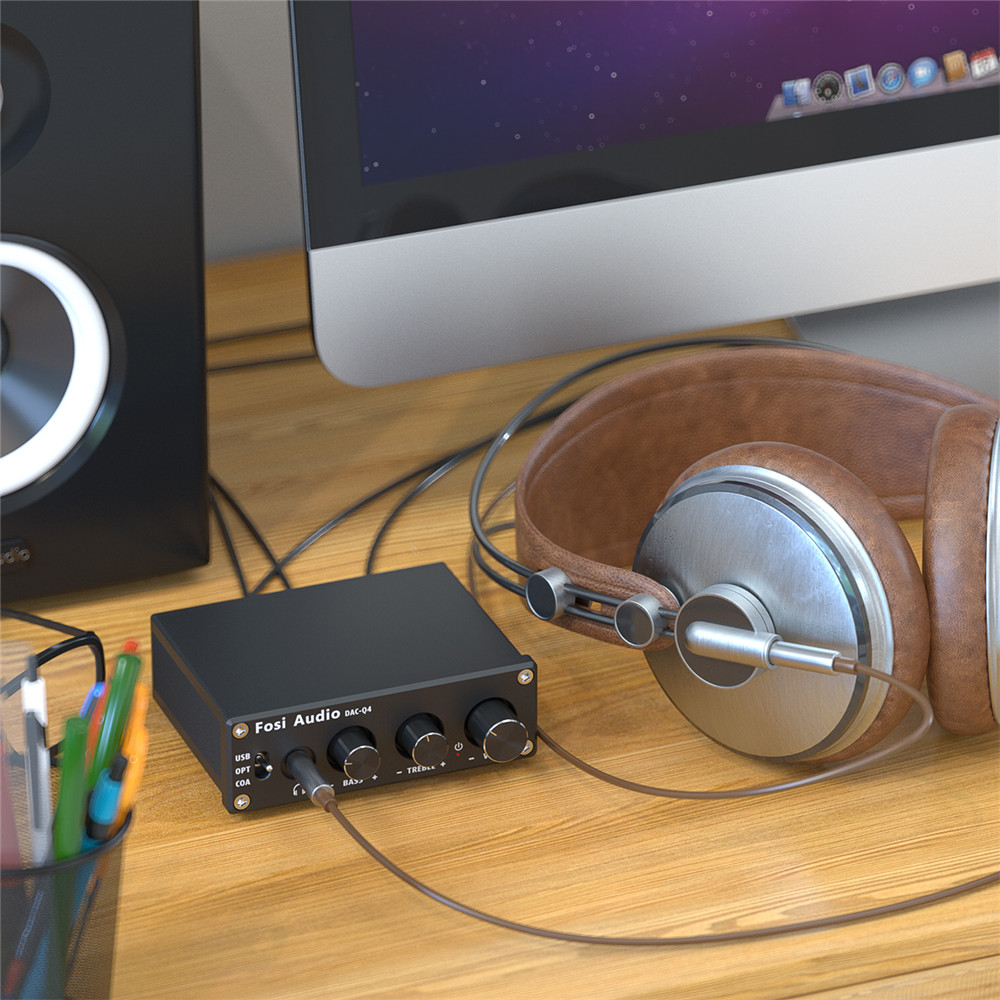 Fosi Audio Q4 Adaptor Konverte - Desk Setup Speakers ulasan dan harga