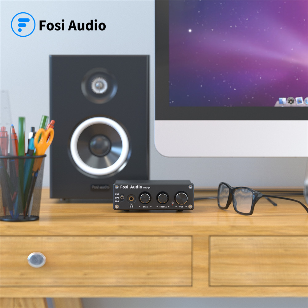 Fosi Audio Q4 Adaptor Konverte - Desk Setup Speakers ulasan dan harga