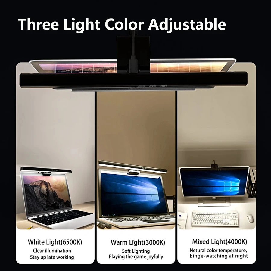 Lampu Monitor LED 33cm 50cm, L - Setup Desk Monitor ulasan dan harga