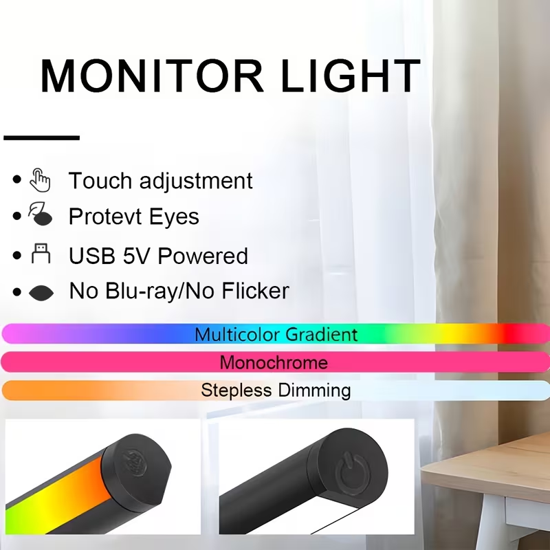 Lampu LED untuk Monitor 30cm 4 - Setup Desk Monitor ulasan dan harga