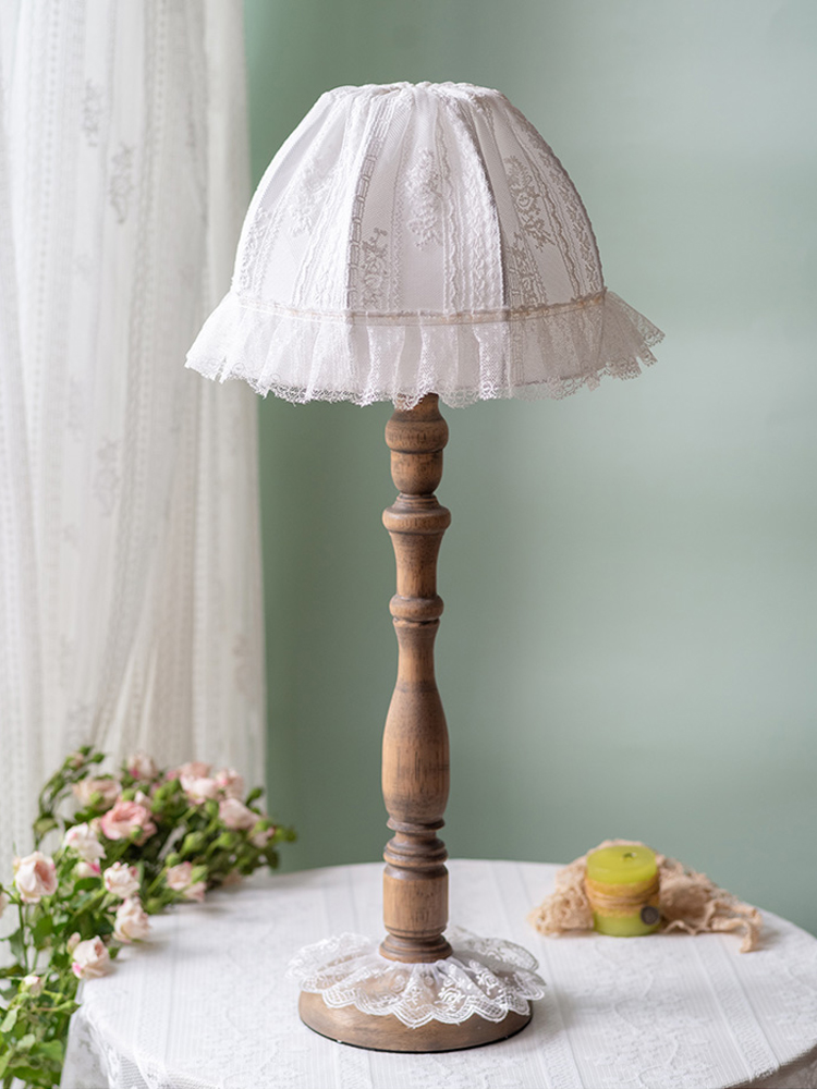 Lampu Meja Kayu Solid Eropa La - Desk Setup White ulasan dan harga