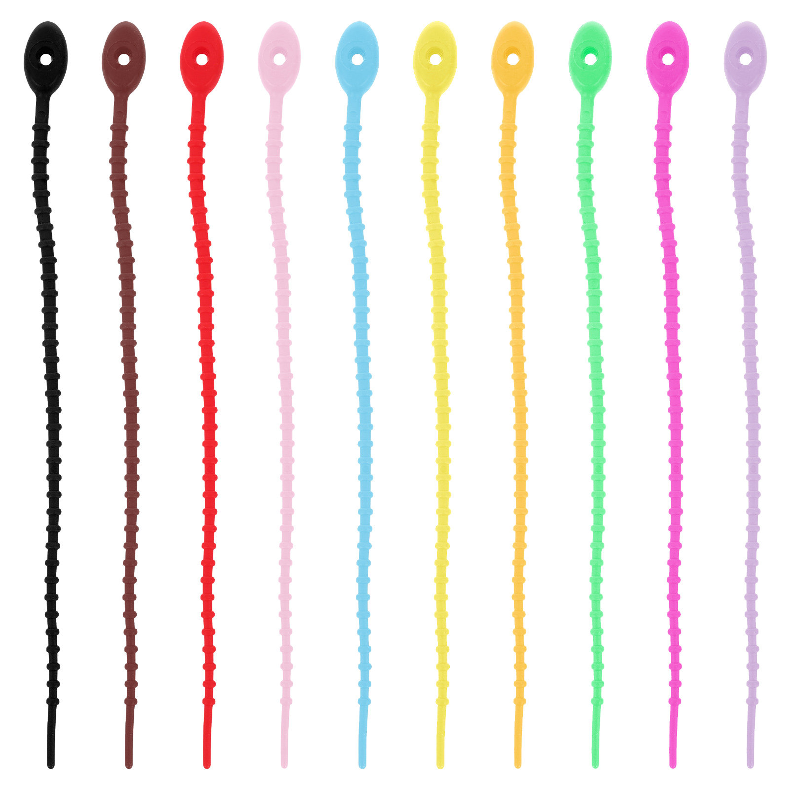 10Pcs Pengikat Kabel Silikon D - Desk Setup Studio ulasan dan harga