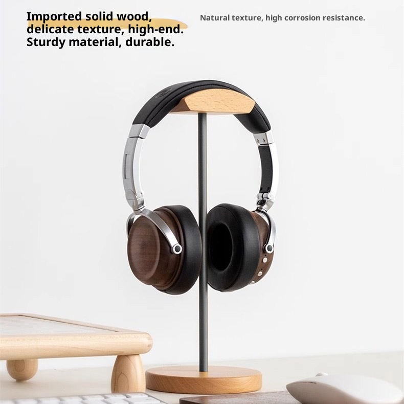 Penyangga Headphone Kayu Walnu - Desk Setup Table ulasan dan harga