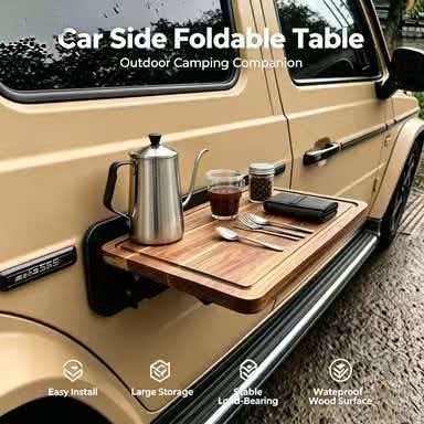 Meja Lipat Kayu yang Mudah Dip - Desk Setup Table ulasan dan harga