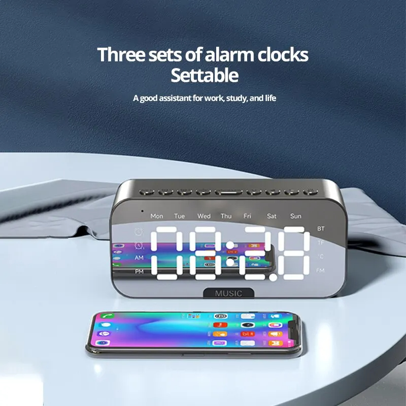 Jam Alarm Digital LED, Radio F - Desk Setup Speakers ulasan dan harga