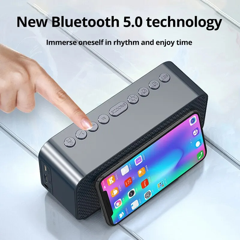 Jam Alarm Digital LED, Radio F - Desk Setup Speakers ulasan dan harga