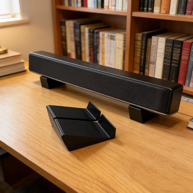 2 Buah Alas Dudukan SoundBar U - Desk Setup Speakers ulasan dan harga