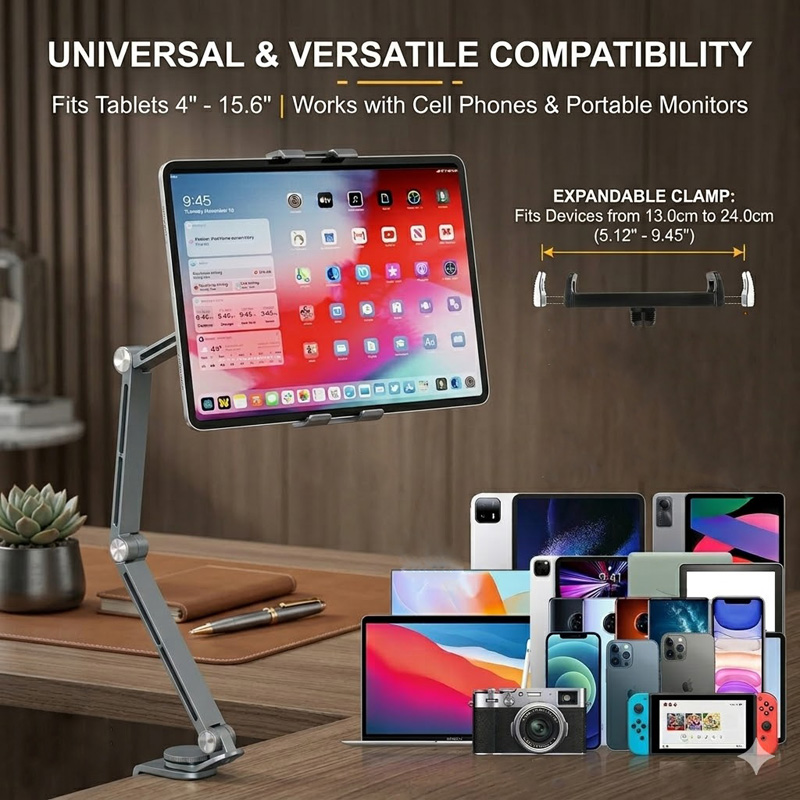 Dudukan iPad untuk meja, duduk - Desk Setup Monitor Arm ulasan dan harga