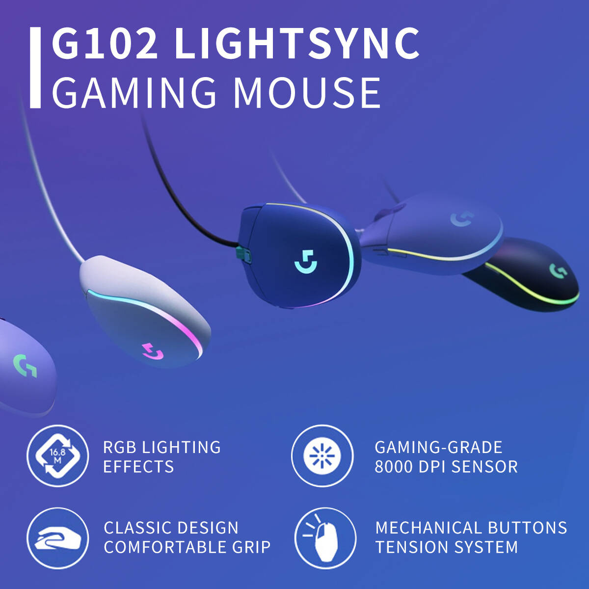Logitech G203 Mouse Gaming RGB - Logitech Mouse G203 ulasan dan harga