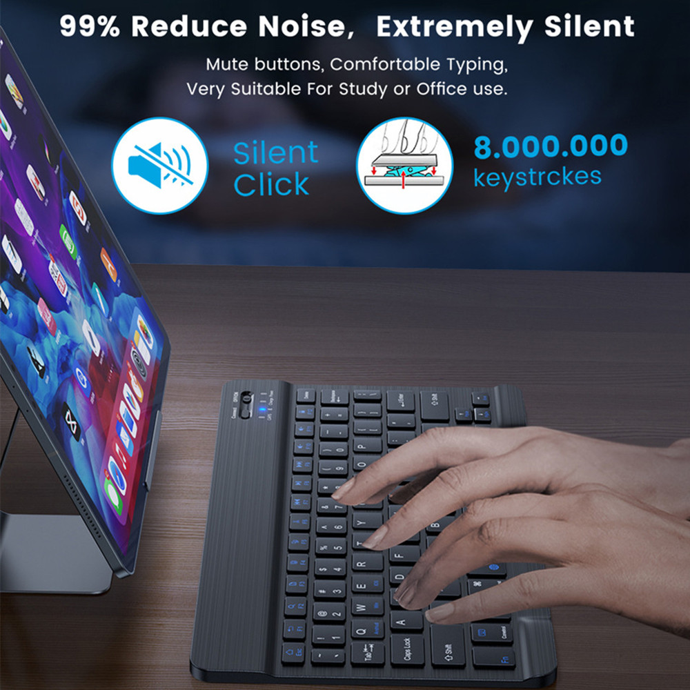 Keyboard Mini Bluetooth Nirkab - Desk Setup Keyboard ulasan dan harga