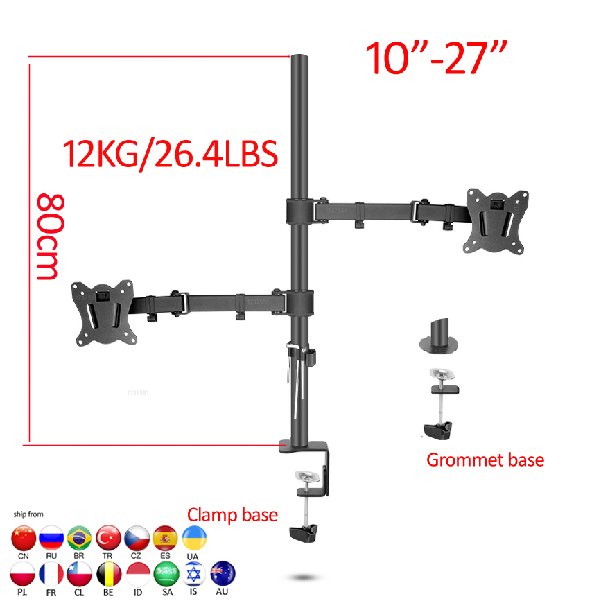 (80cm) DL-T902-280II Dudukan M - Desk Setup Monitor Arm ulasan dan harga