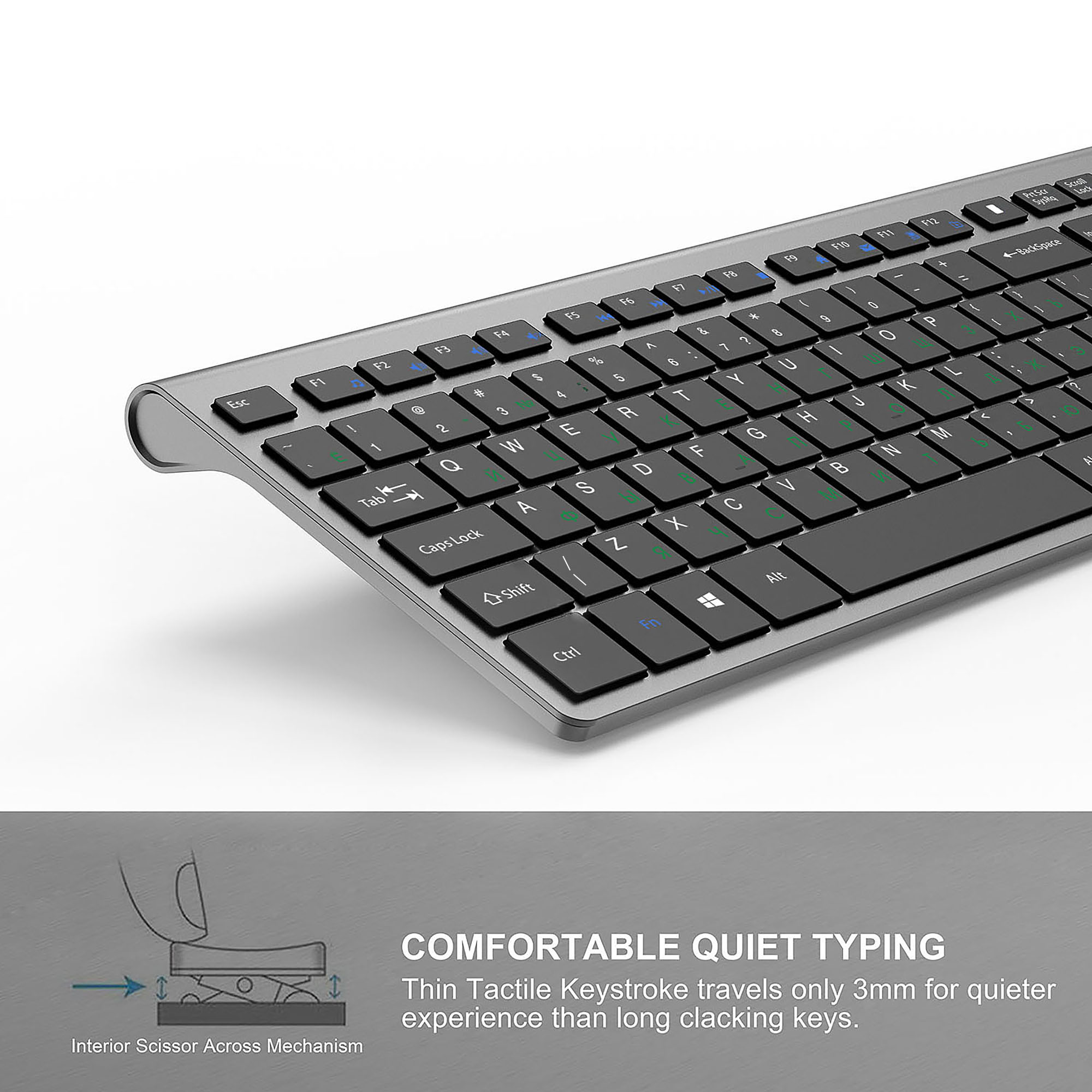 Set Keyboard dan Mouse Nirkabe - Desk Setup Keyboard ulasan dan harga