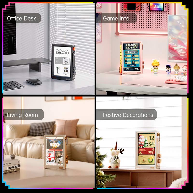 Jam Digital Pintar Divoom Time - Desk Setup With Speakers ulasan dan harga