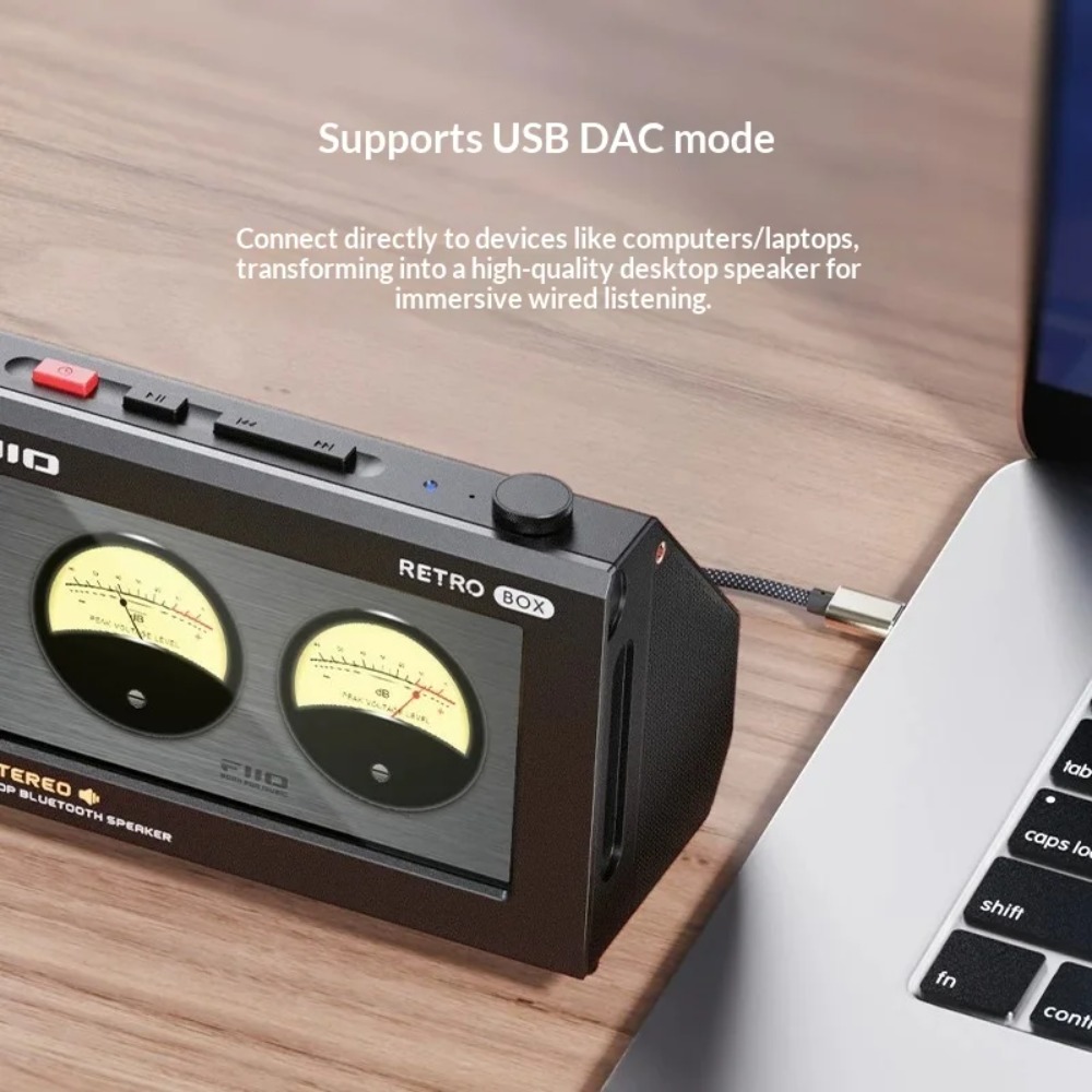 FiiO RETRO BOX Speaker Stereo  - Desk Setup With Speakers ulasan dan harga