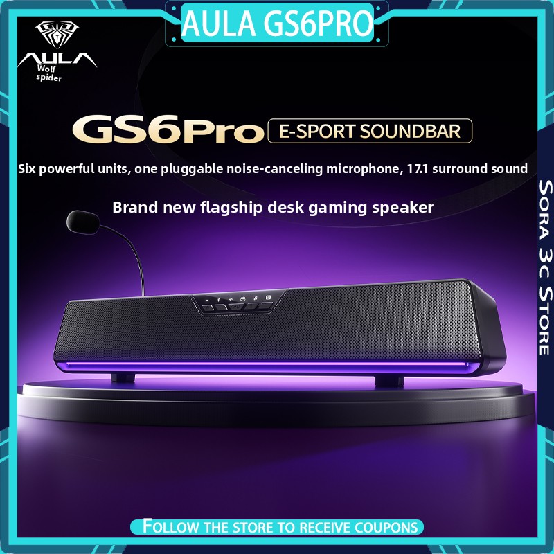 Speaker Esports AULA GS6Pro Bl - Desk Setup With Speakers ulasan dan harga