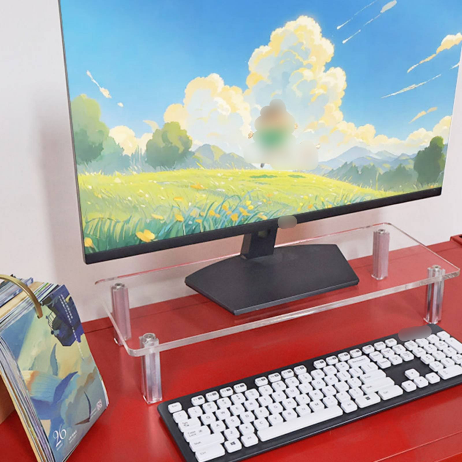 Penyangga Monitor Akrilik Muda - Setup Desk Monitor ulasan dan harga