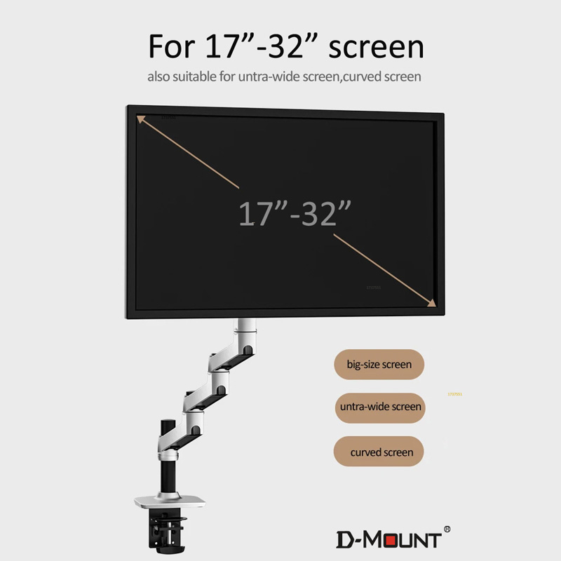 (1098mm) DL-8014 Penjepit Leng - Desk Setup Monitor Arm ulasan dan harga