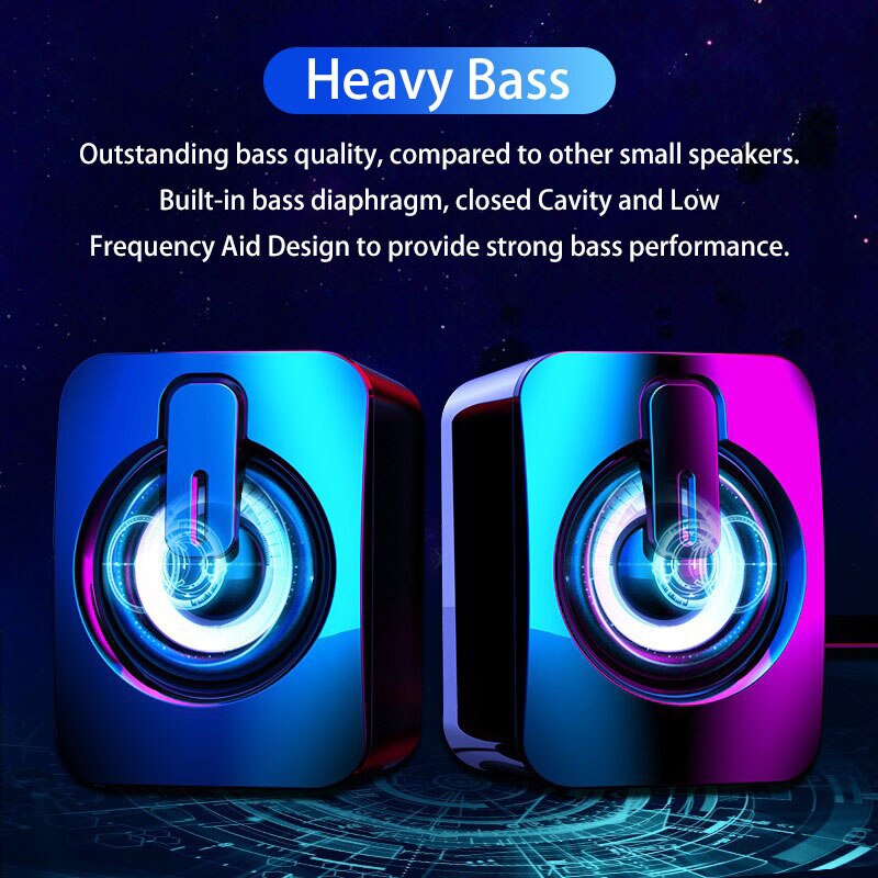 Speaker Komputer Mini Kontrol  - Desk Setup Speakers ulasan dan harga