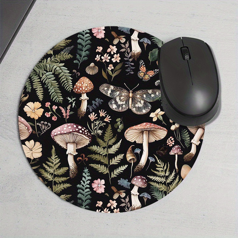 Alas Mouse Bulat Motif Hutan K - Desk Setup Keyboard ulasan dan harga