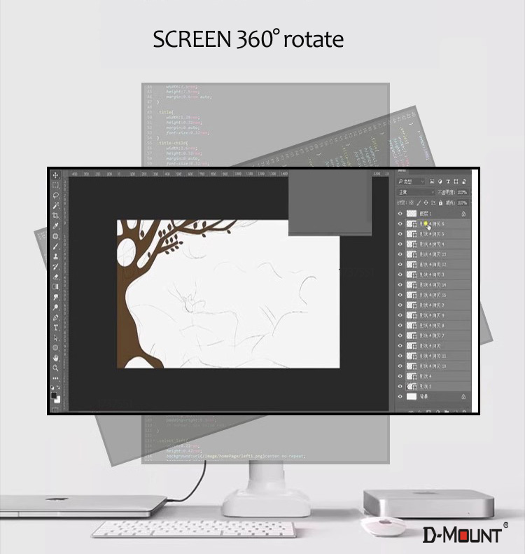 D-MOUNT D90 Dudukan Monitor De - Desk Setup Monitor Arm ulasan dan harga