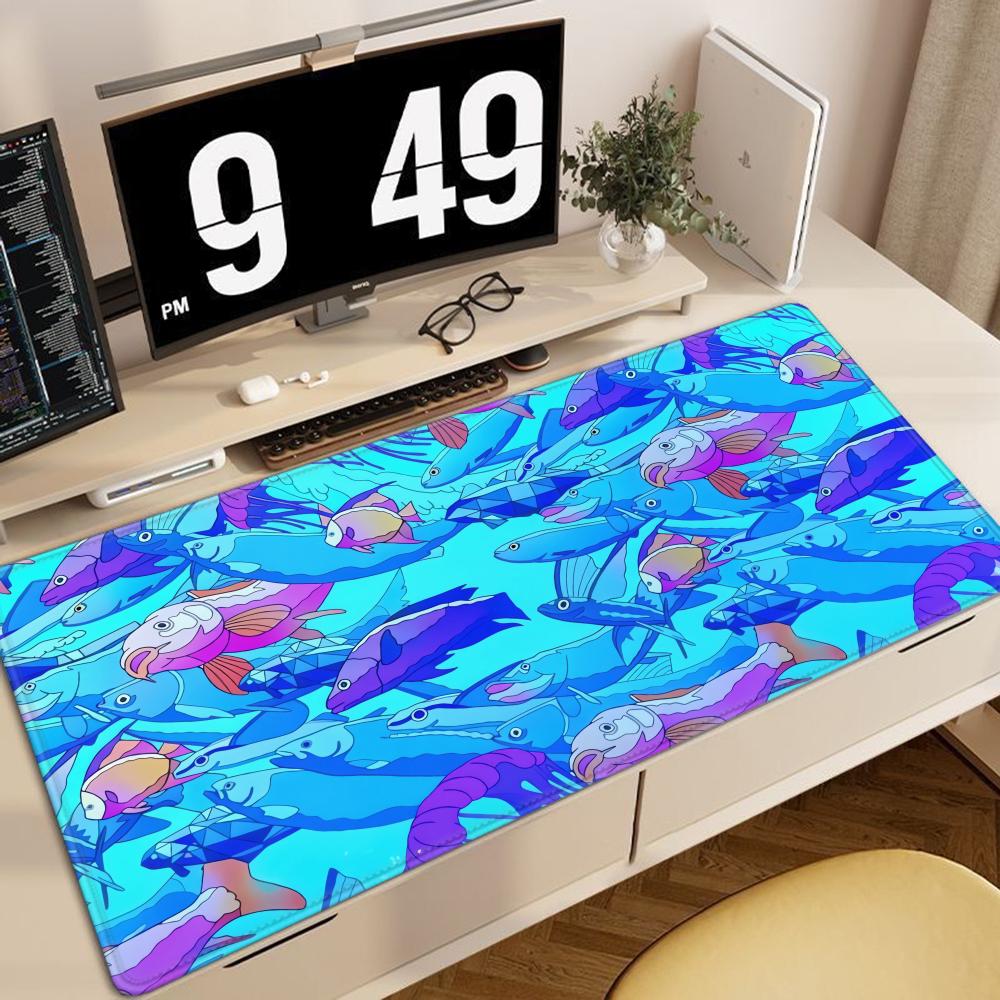 Alas Mouse Karet Motif Ikan Ce - Desk Setup For Laptop ulasan dan harga